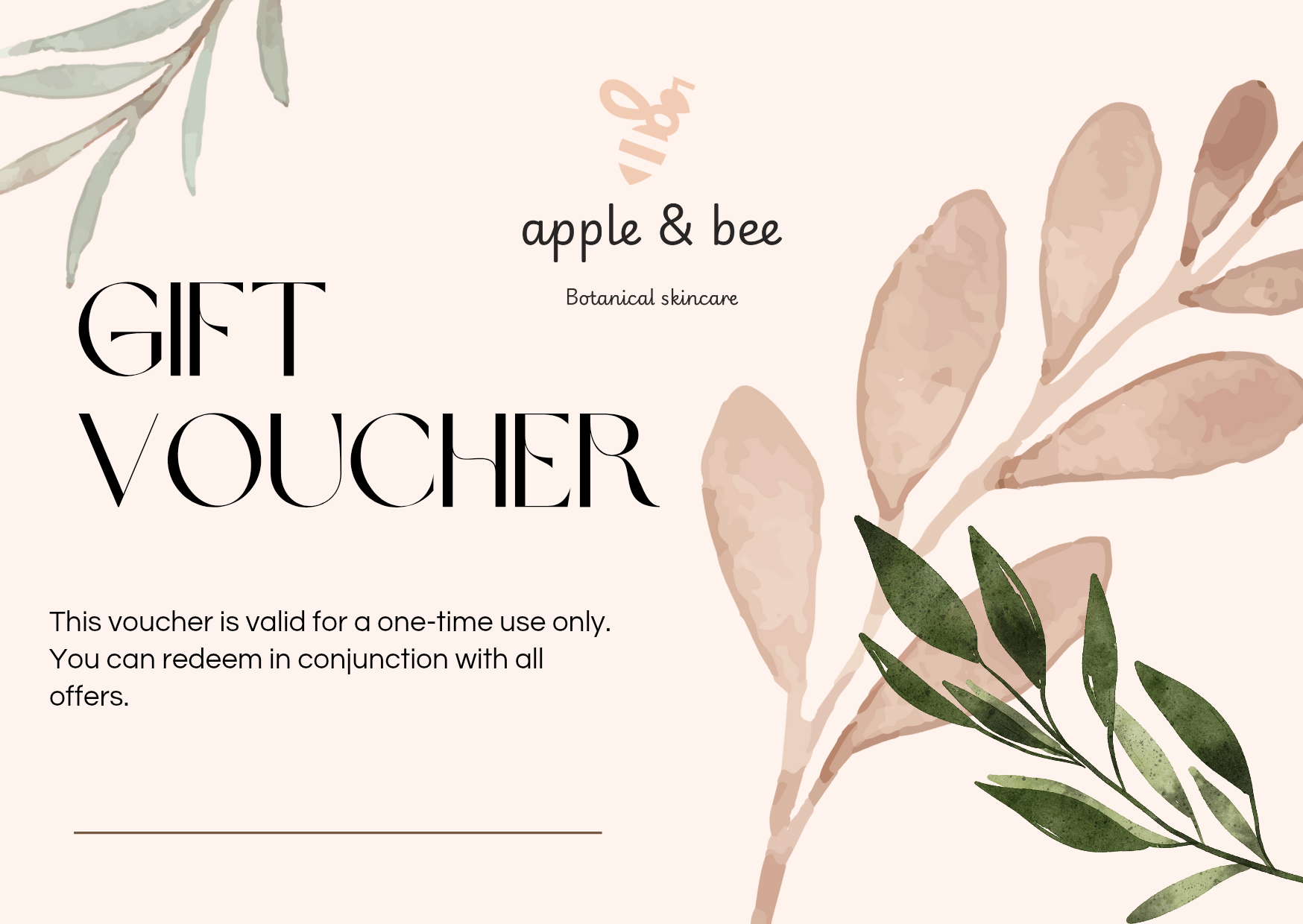 apple & bee botanical skincare gift card