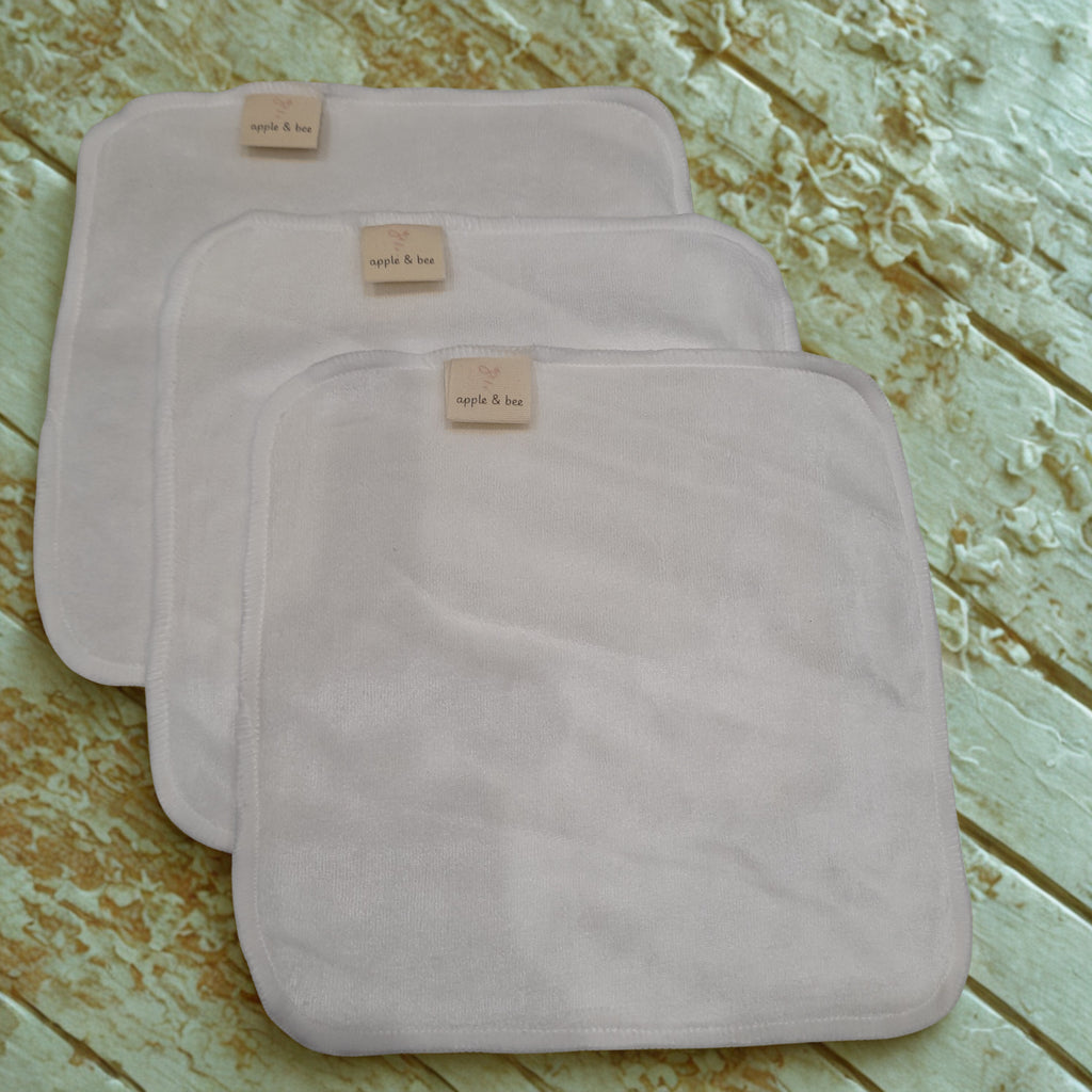 Bamboo wash cloths, pack of 3